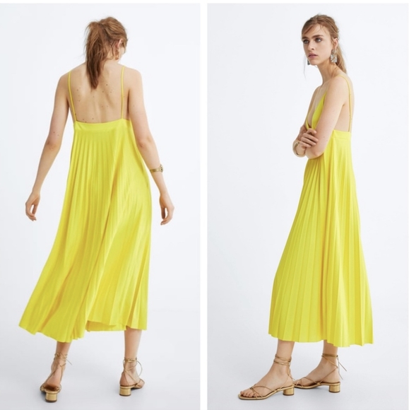 Zara Dresses Zara Yellow Slip Dress Poshmark